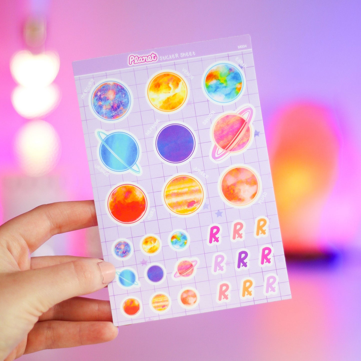 Planet Sticker Sheet | 4x6 | Astrology Planner Stickers for Planners, Calendars, Schedules, Notebooks, and More