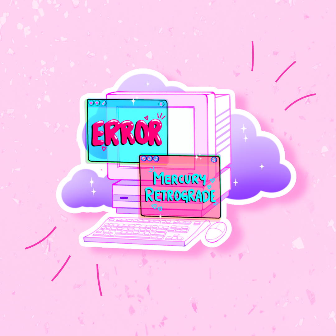 Error! Mercury Retrograde Vinyl Sticker | 3 inch Mercury Retrograde Sticker