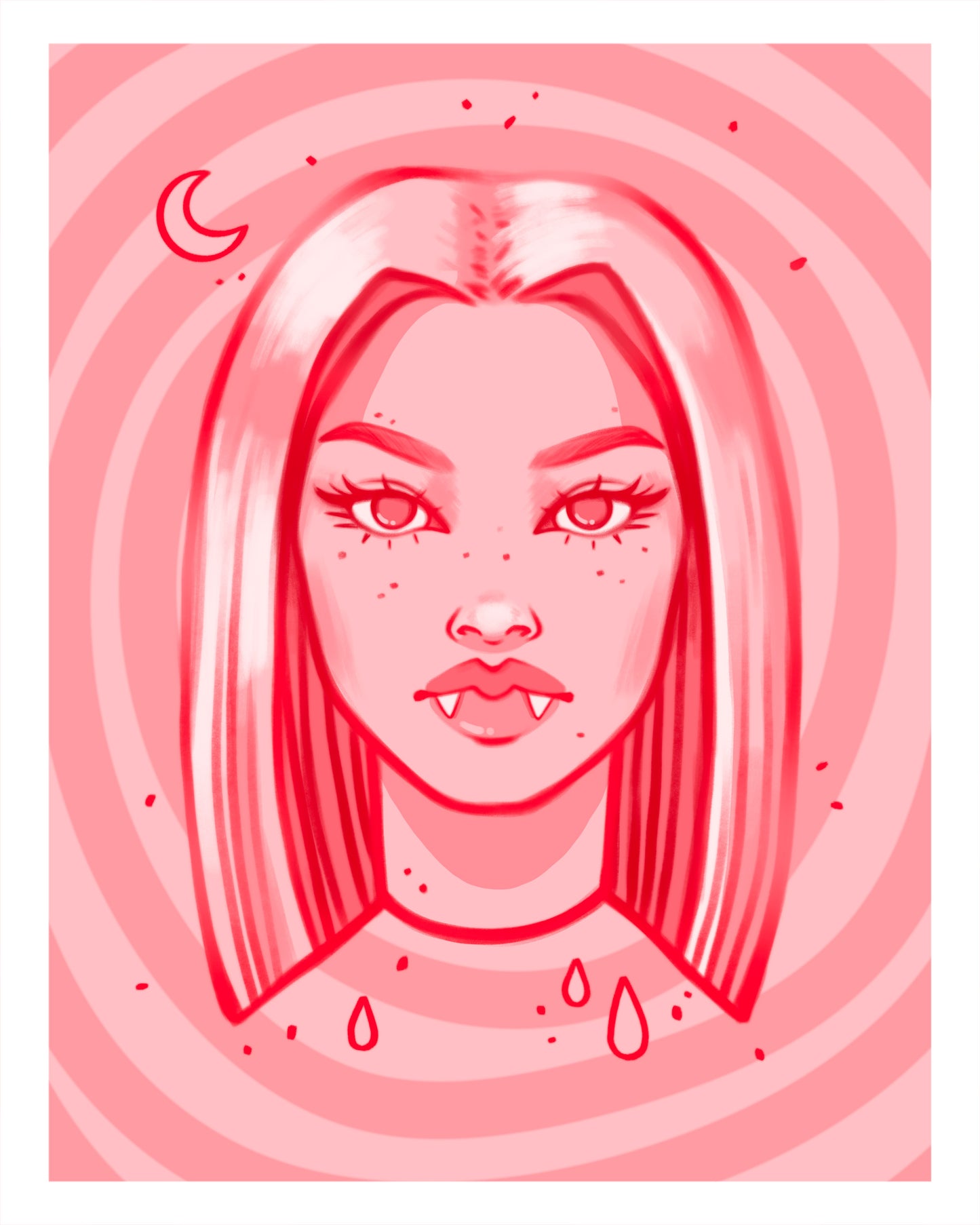 Vera the Vampire | Autumn 2025 - The Occult Classics | 5x7 Monochromatic Art Print